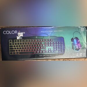 Gen Tek Color Play Series RGB Wired Keyboard and Mouse Bundle